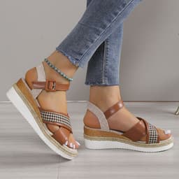 image-Women's Sandals Size 42 White Buckle Casual
