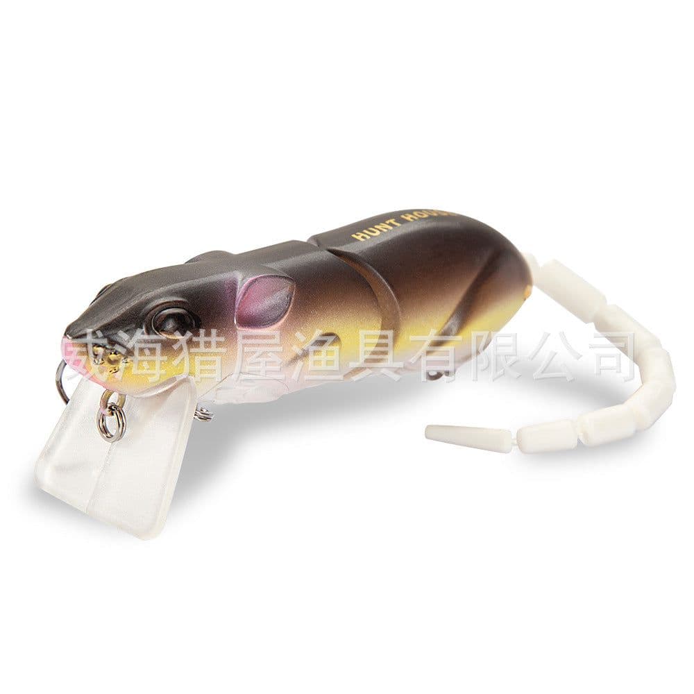 image-Hunting House Lumino 3D Bionic Mouse Knotty Fish 85mm 17g Super Realistic Swimming Style Blackfish Perch