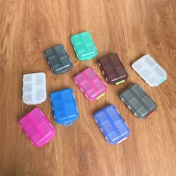 image-10-Grid Pill Box Storage - Blue Portable
