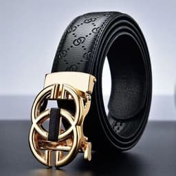 image-Men's Leather Belt Alloy Buckle - Cowhide