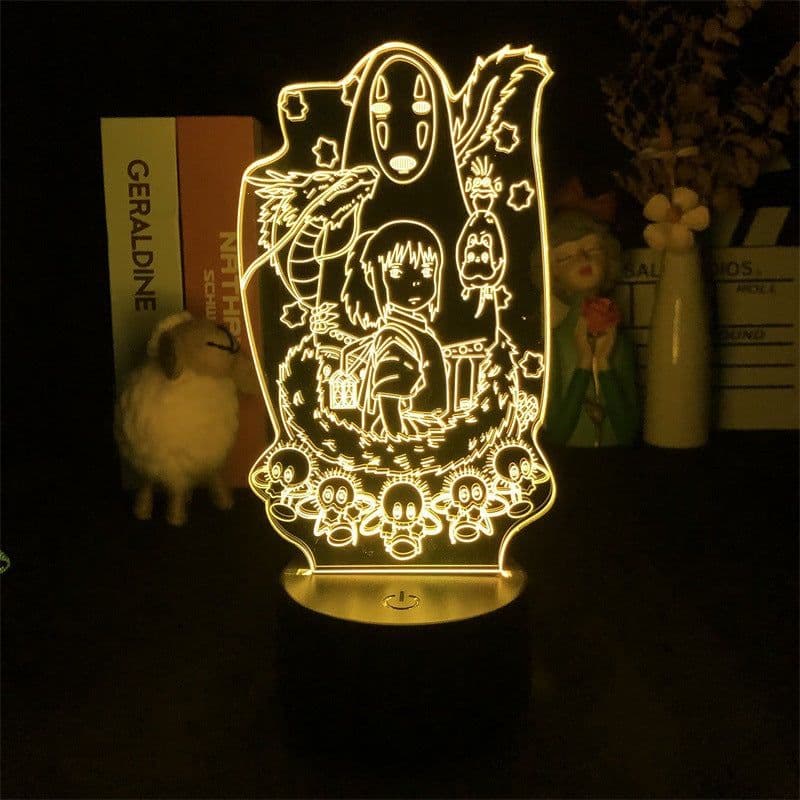 image-3D Night Light USB Touch Remote Control LED Lamp Bedside Gift - Colorful