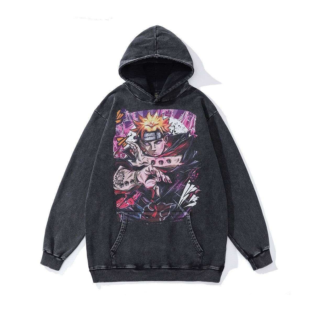 image-Cotton Fleece Hoodie - Kangaroo Pocket Loose Fit XXL