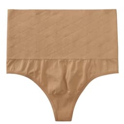 image-Clevn Kissy Seamless Mid-Rise Thong - Black Nylon