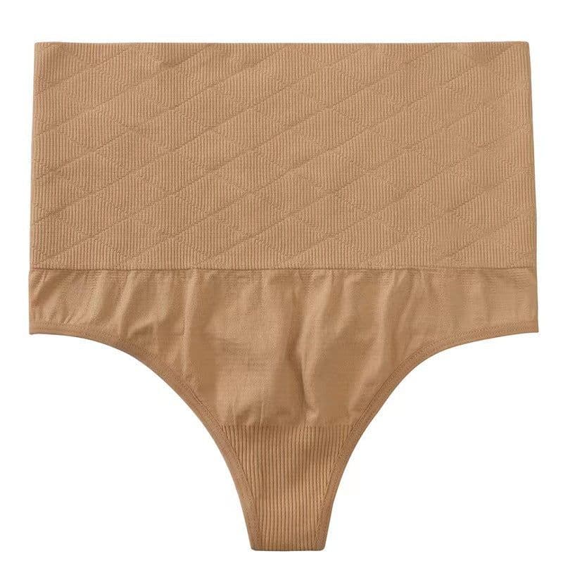 image-Clevn Kissy Seamless Mid-Rise Thong - Black Nylon