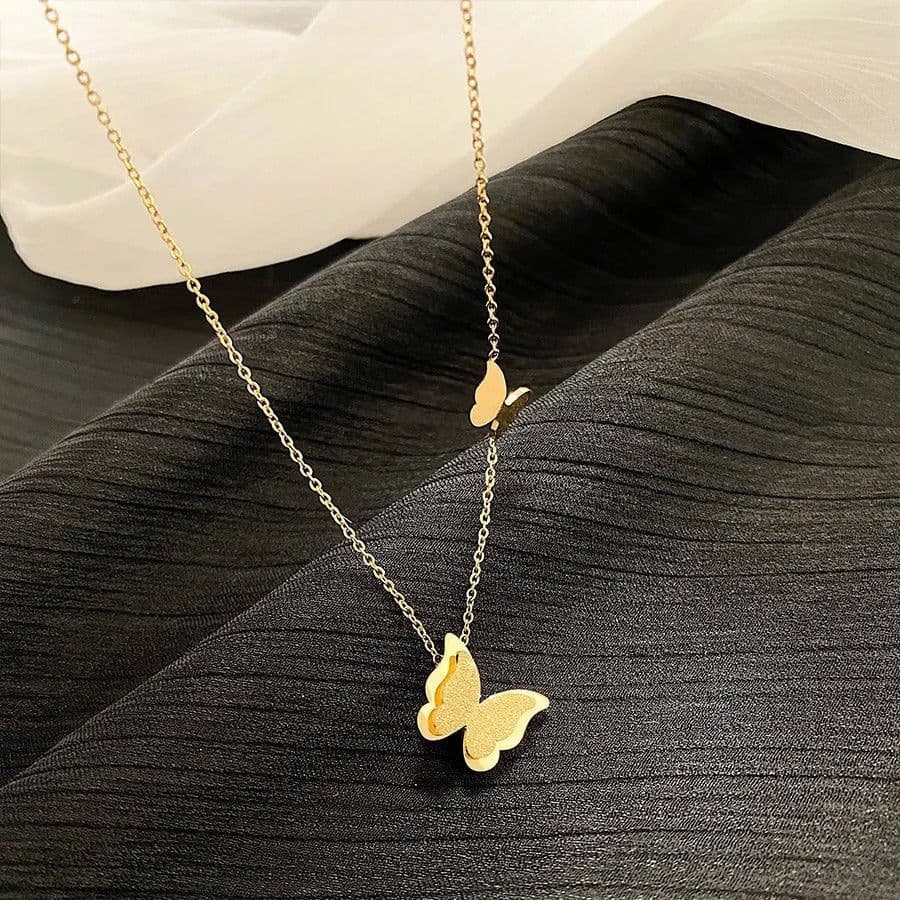 image-Titanium Steel Diamond Necklace - Women's Clavicle Chain