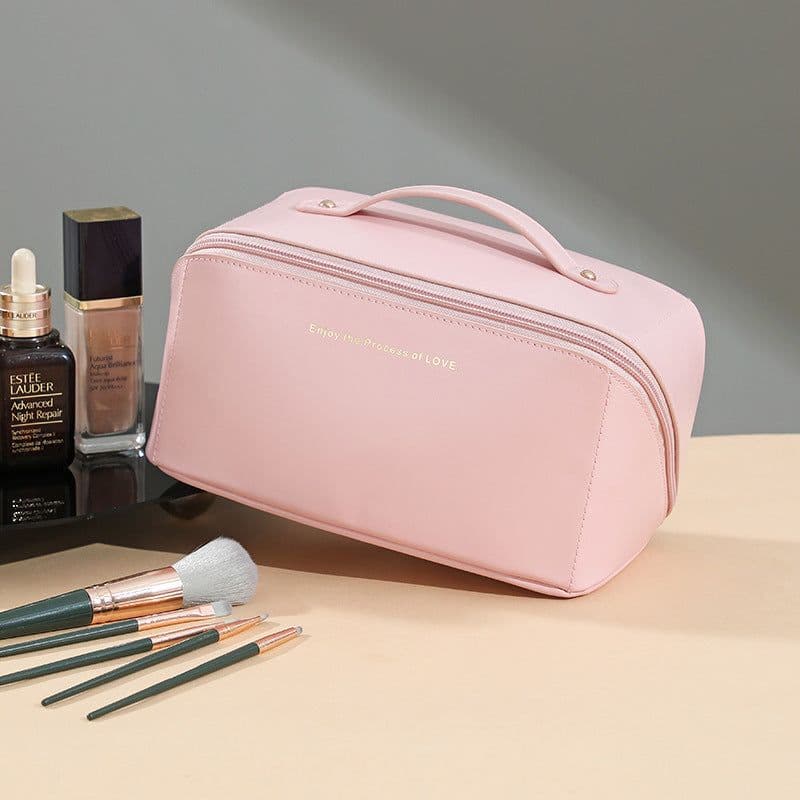 image-Percy Cosmetic Bag - Black PU Large Capacity