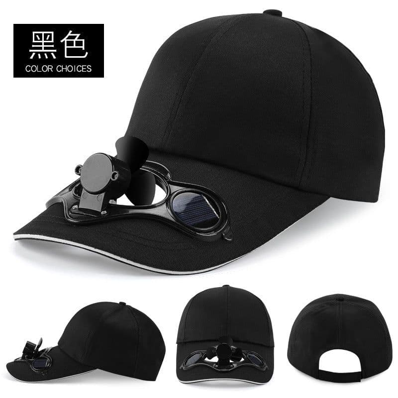 image-Men's Solar Fan Hat with Logo