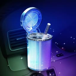 image-LED Car Ashtray with Cover - Colorful Air Outlet Mount