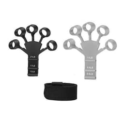 image-Silicone Wrist Tensioner, 5-Finger Exercise Trainer, Silica Gel, Black & Gray