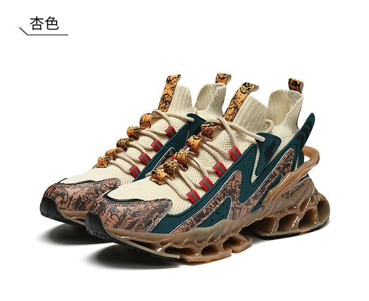 image-Men's Running Shoes - High Top Blade Outsole Sneakers