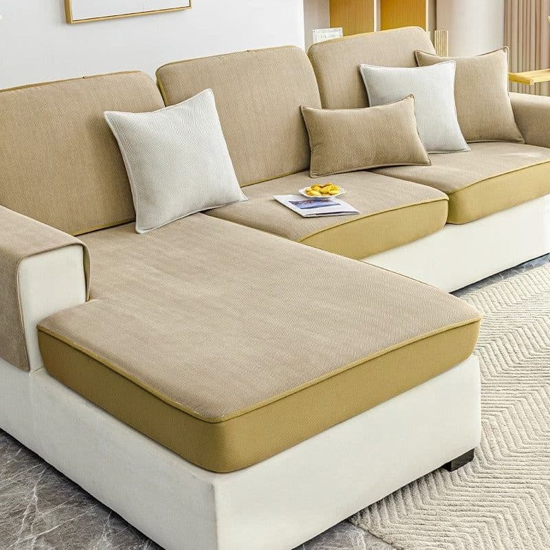 image-Hongyuan Fashion Chenille Sofa Cover Yuxin-Harbor Blue Elastic All-Inclusive