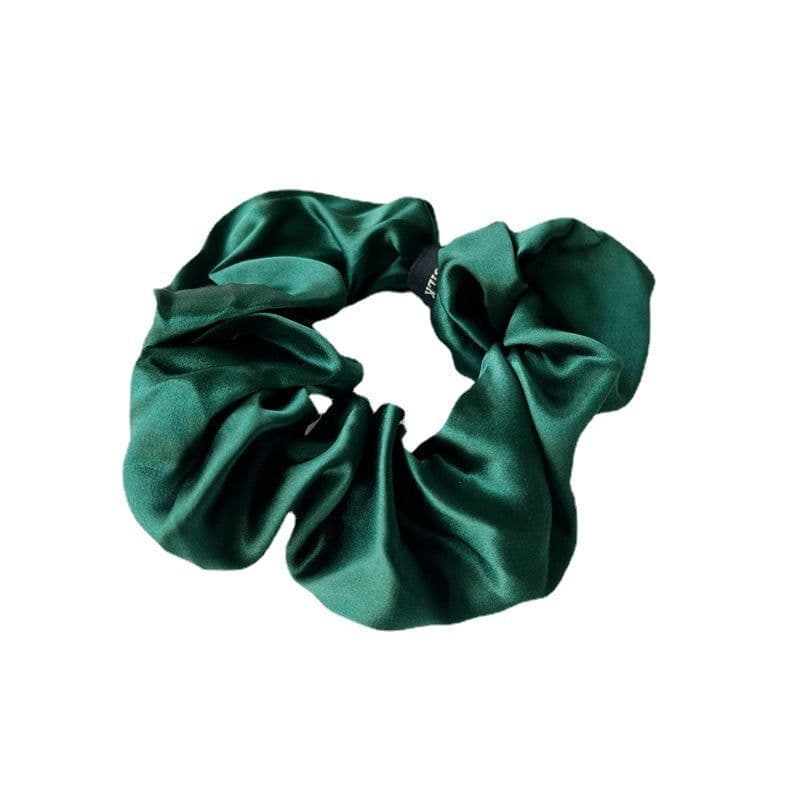 image-Silk Satin Hair Ring - Navy Blue Korean Style