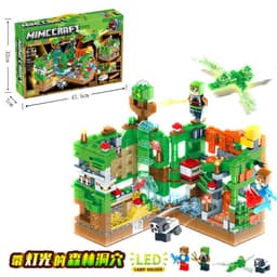 image-Lego-Compatible Minecraft Building Blocks Set - Cave & Tree House