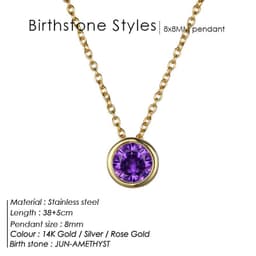 image-JUJIE Rhinestone Necklace - Rose Gold Geometric
