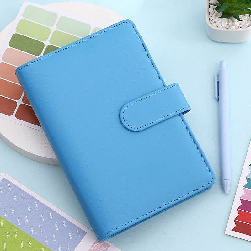 image-Macaron A6 Leather Notebook Budget Planner