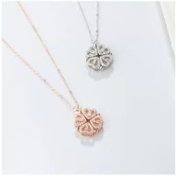 image-C211 Heart Four-Leaf Clover Necklace Women