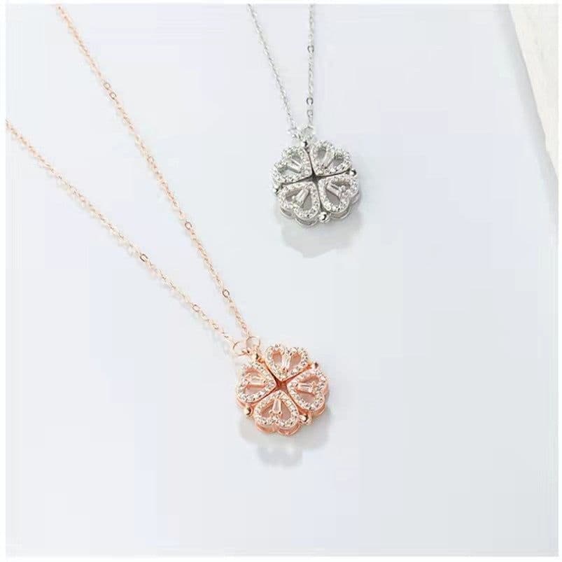 image-Rose Gold Four-Leaf Clover Necklace Women