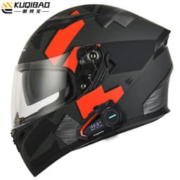 image-Coolqibao Motorcycle Full-Face Helmet Bluetooth XXL Gray