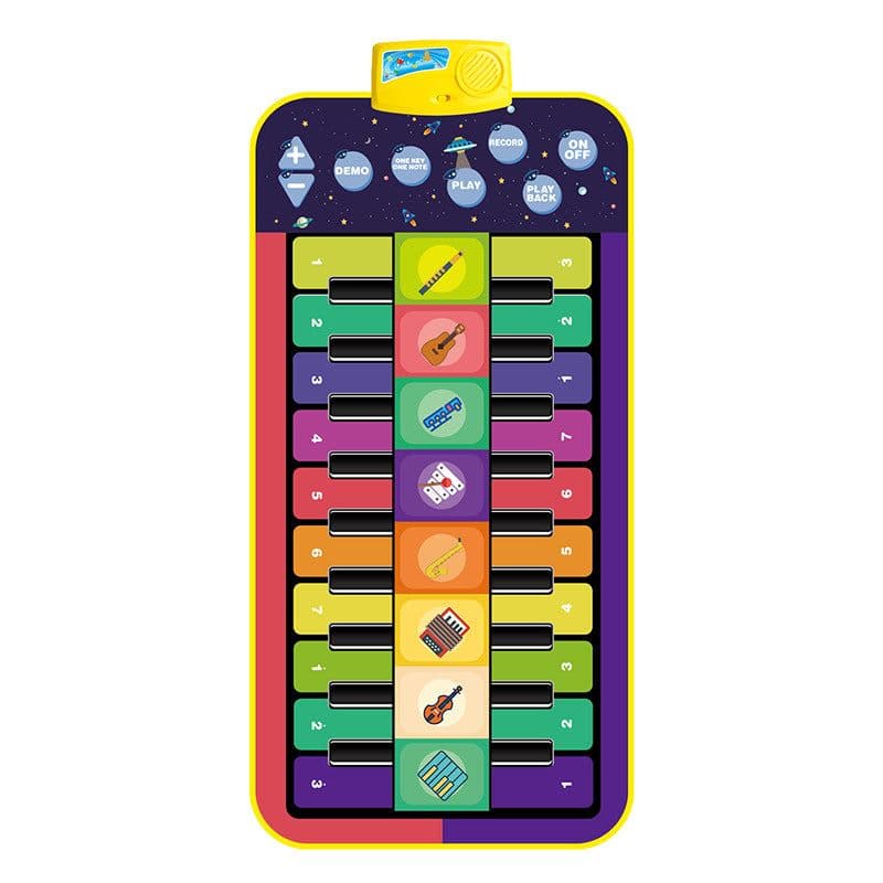 image-Children's Music Play Mat - Piano Keys Crawling Mat