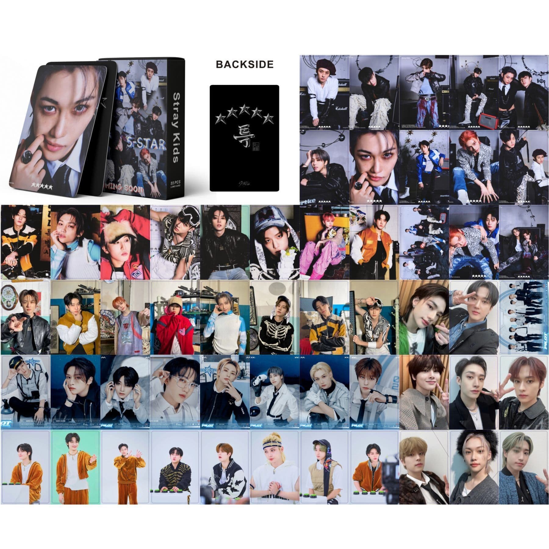 image-SK Stray Kids Album Cards - Bang Chan, Lee Know, Hyunjin