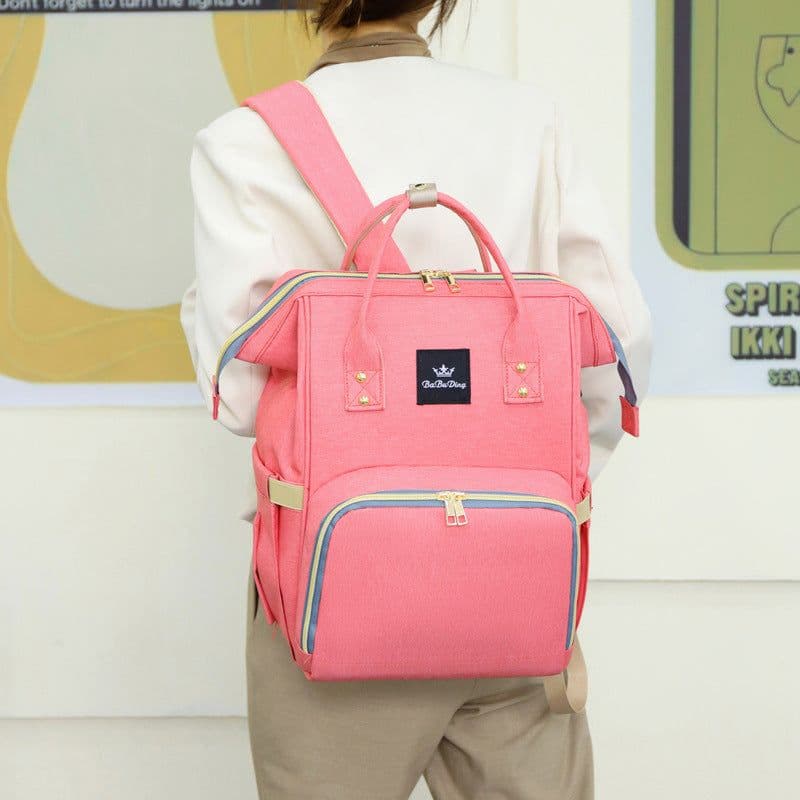 image-Mummy Backpack Large Capacity Grey Oxford Cloth