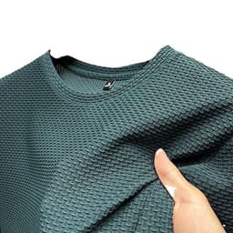 image-Men's Ice Silk T-Shirt - Black Short Sleeve Crew Neck