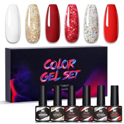 image-Nee Jolie UV Gel Nail Polish Set - 6 Colors 8.5ml