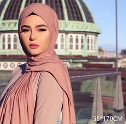 image-Modal Cotton Scarf - Long Soft Casual Solid Color