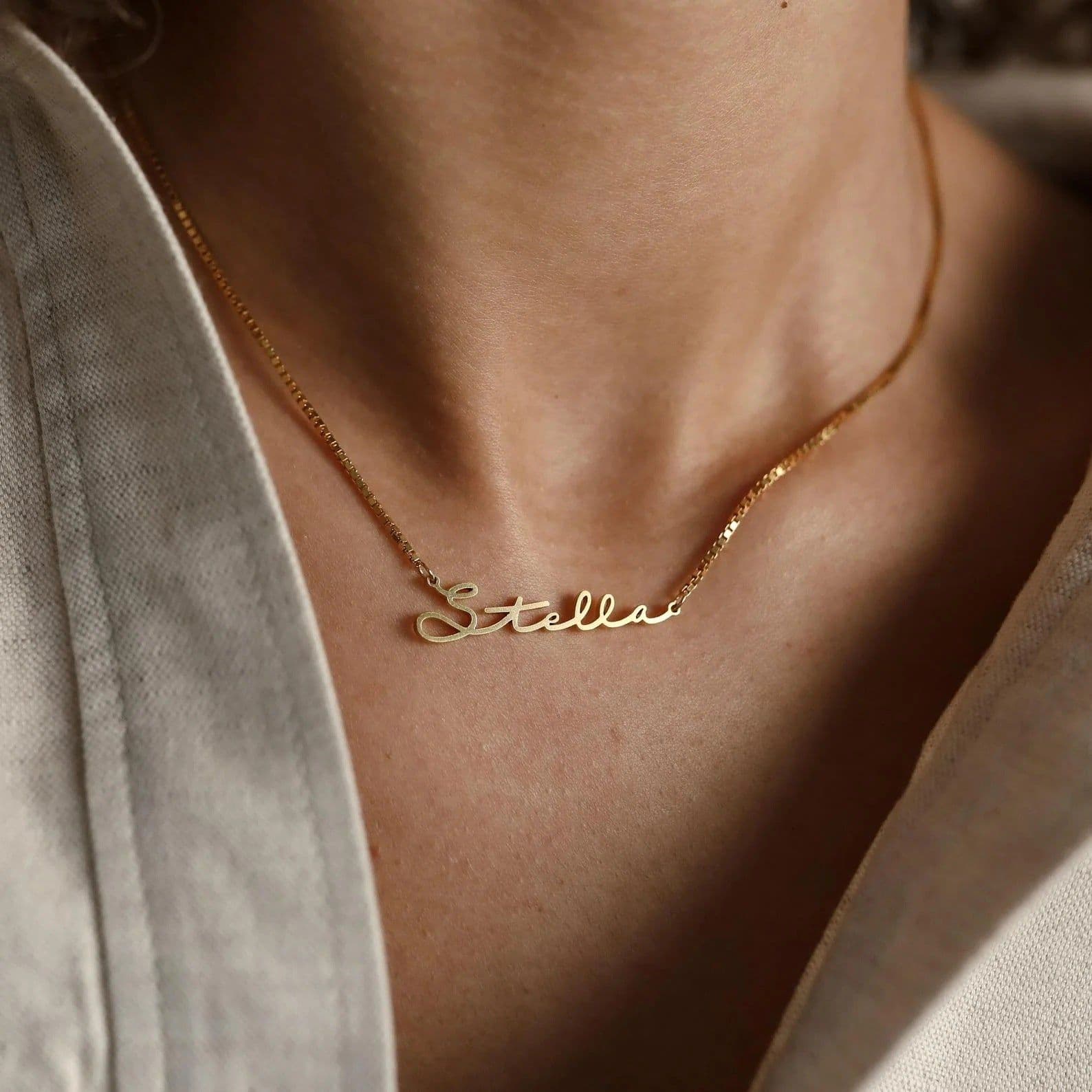 image-Rose Gold Personalized Name Necklace Stainless Steel