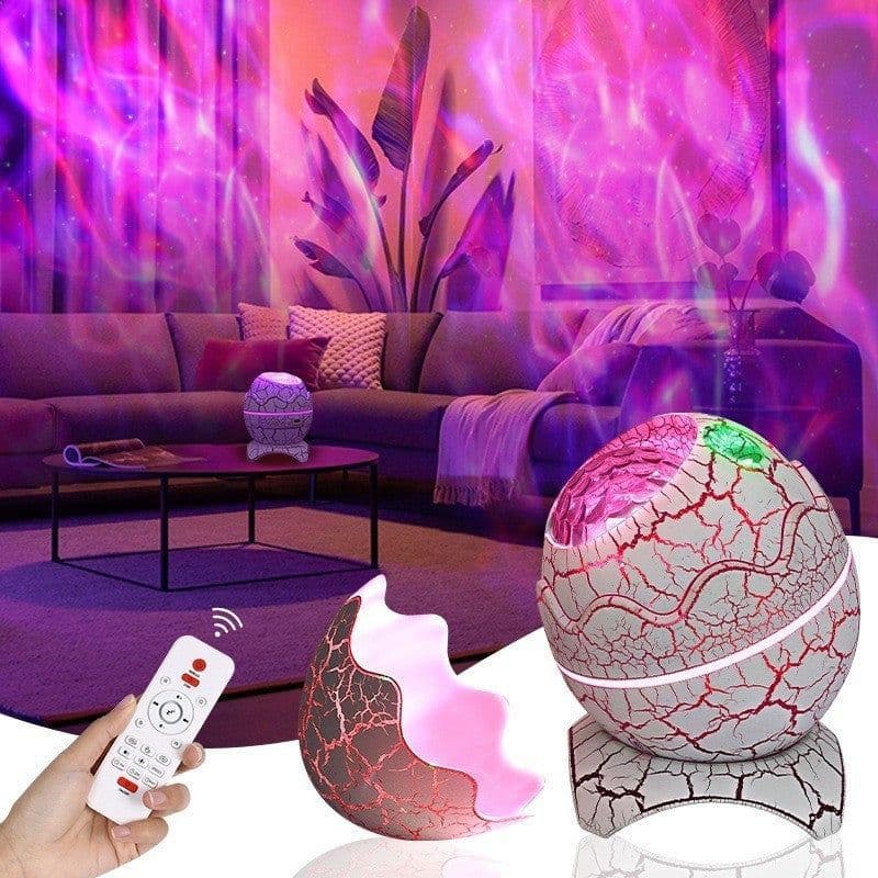 image-Dinosaur Egg Galaxy Projector Lamp Bluetooth