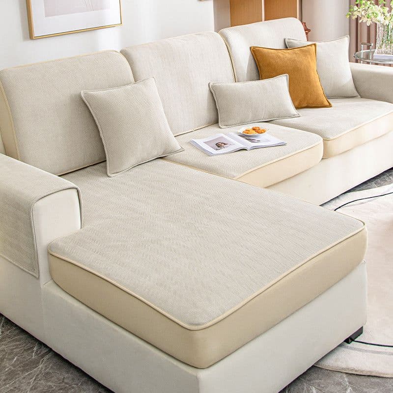 image-Hongyuan Fashion Chenille Sofa Cover Yuxin-Harbor Blue Elastic All-Inclusive