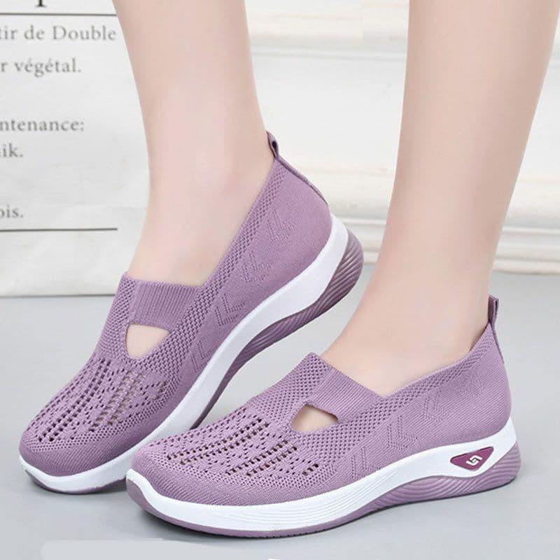 image-Elderly Men's Slip-On Breathable Shoes - Soft Sole Comfort, 45+ Years