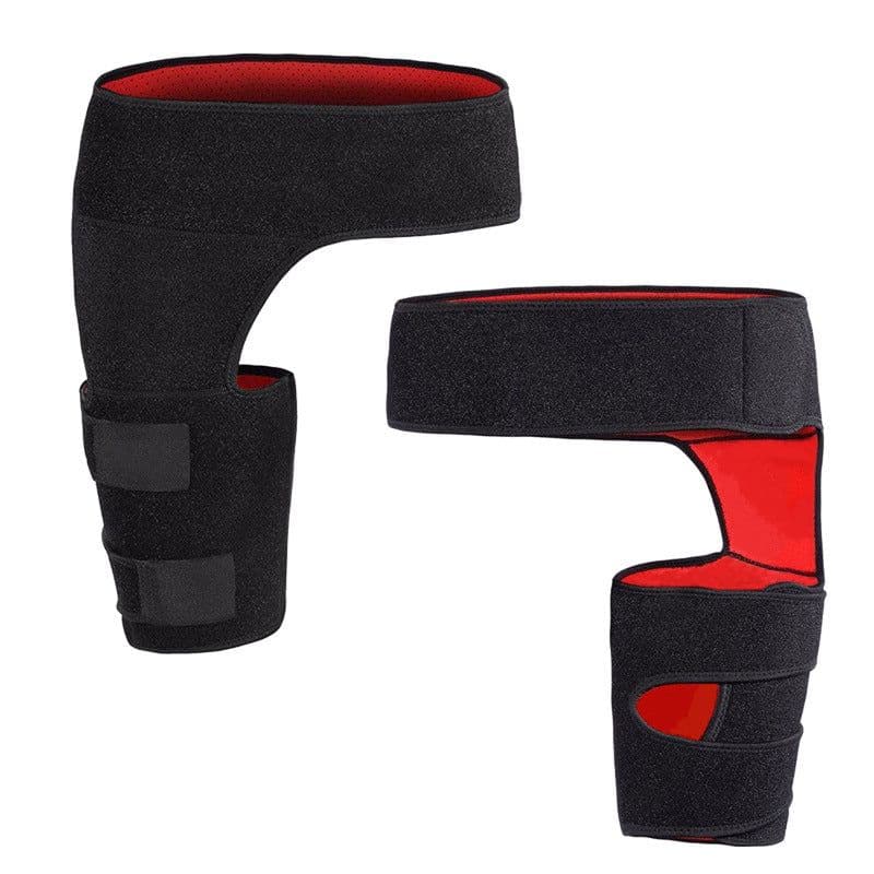 image-Cross-border Fitness Leggings - Black/Red Hip & Thigh Protection