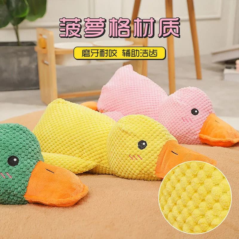 image-Dog Toy Plush Chew - Green Duck Sound Toy