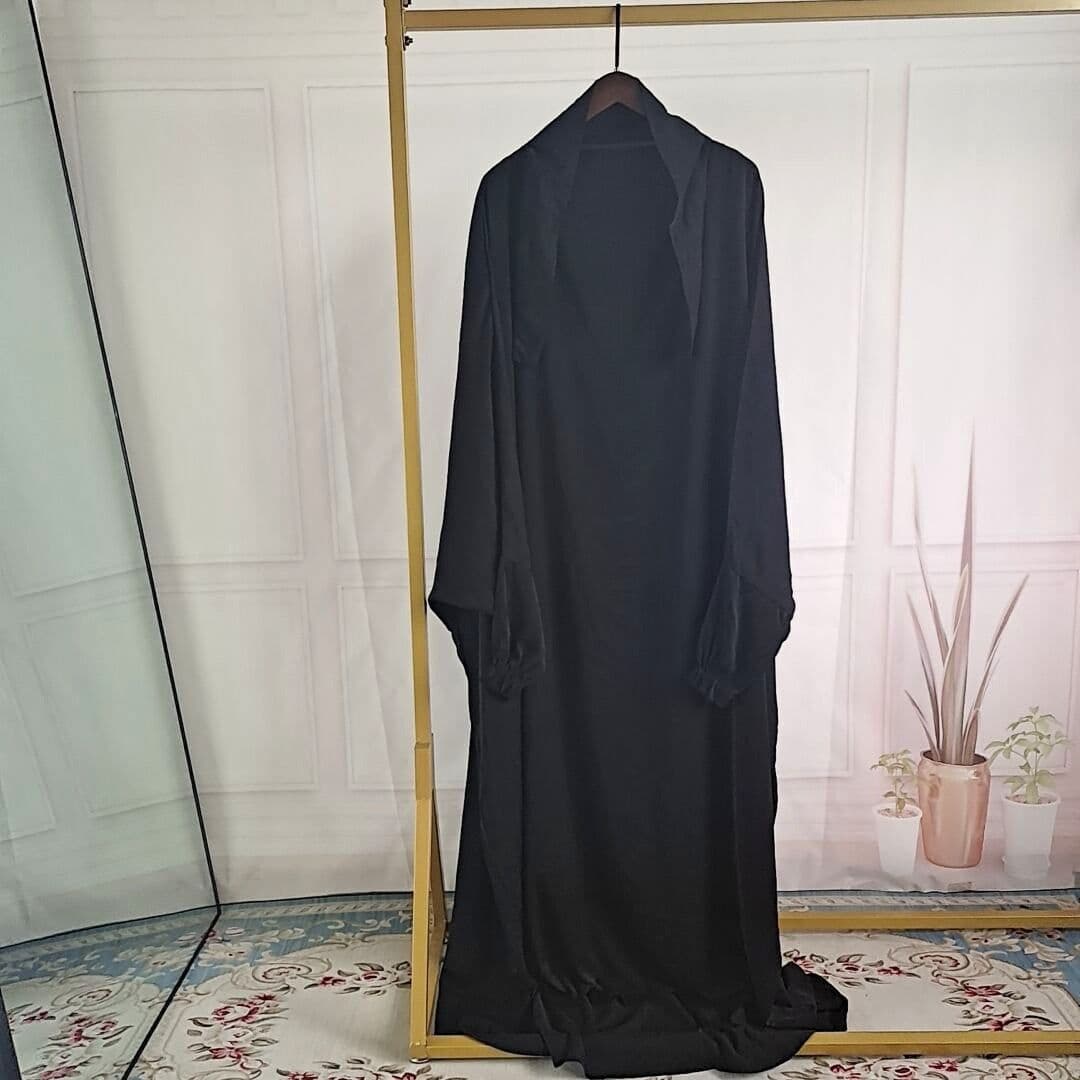 image-Women's Abaya Dress - Grey Long Sleeve One Size
