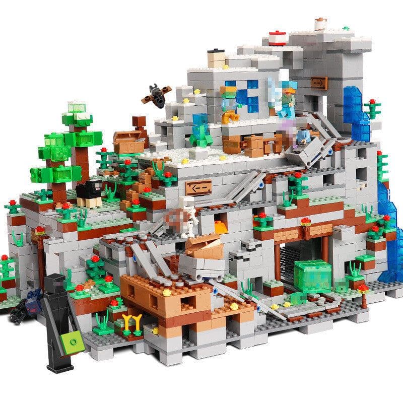 image-Lego-Compatible Minecraft Building Blocks Set - Cave & Tree House