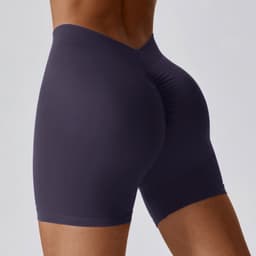 image-Zechuang Seamless Yoga Shorts Women - Night Sky Blue L