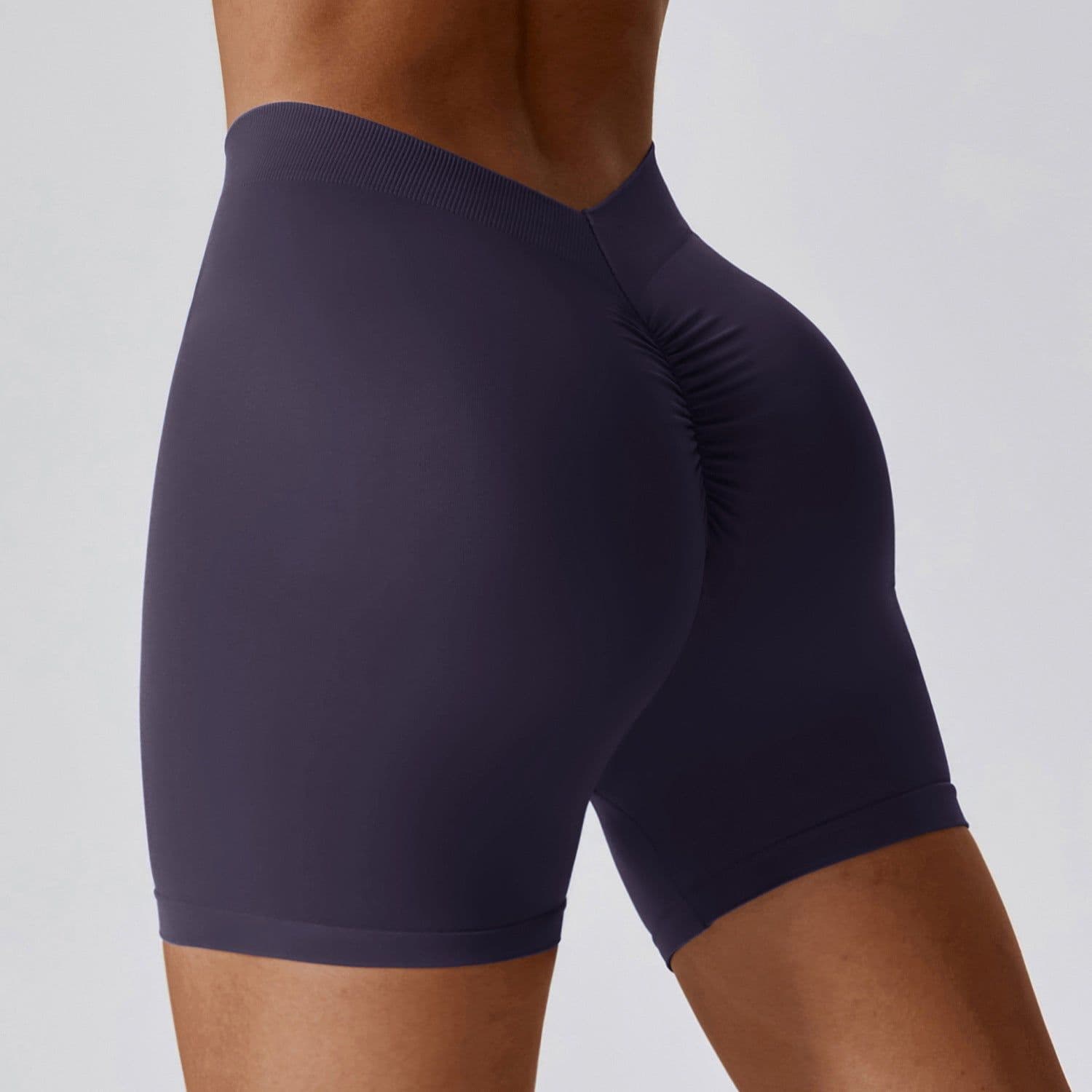 image-Zechuang Seamless Yoga Shorts Women - Night Sky Blue L