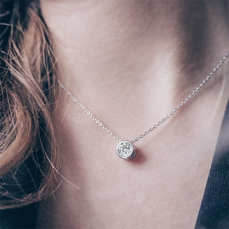 image-E-Manco Light Yellow Titanium Steel Necklace - Rose Gold Stainless Steel Cross Chain