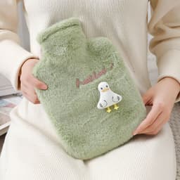 image-Purple Plush Hot Water Bottle 500ML - Removable Cover