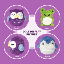 image-English instruction manual new product handmade crochet material bag weaving DIY wool making small toy decoration