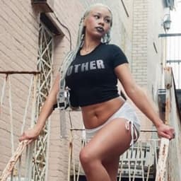 image-European American Y2K Blue Crop Top - Slim Fit