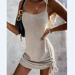 image-European Sleeveless Beach Dress - Women's Summer