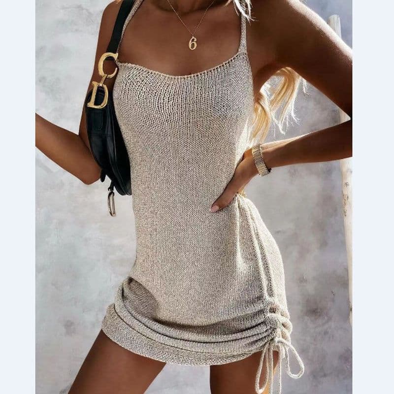image-European Sleeveless Beach Dress - Women's Summer