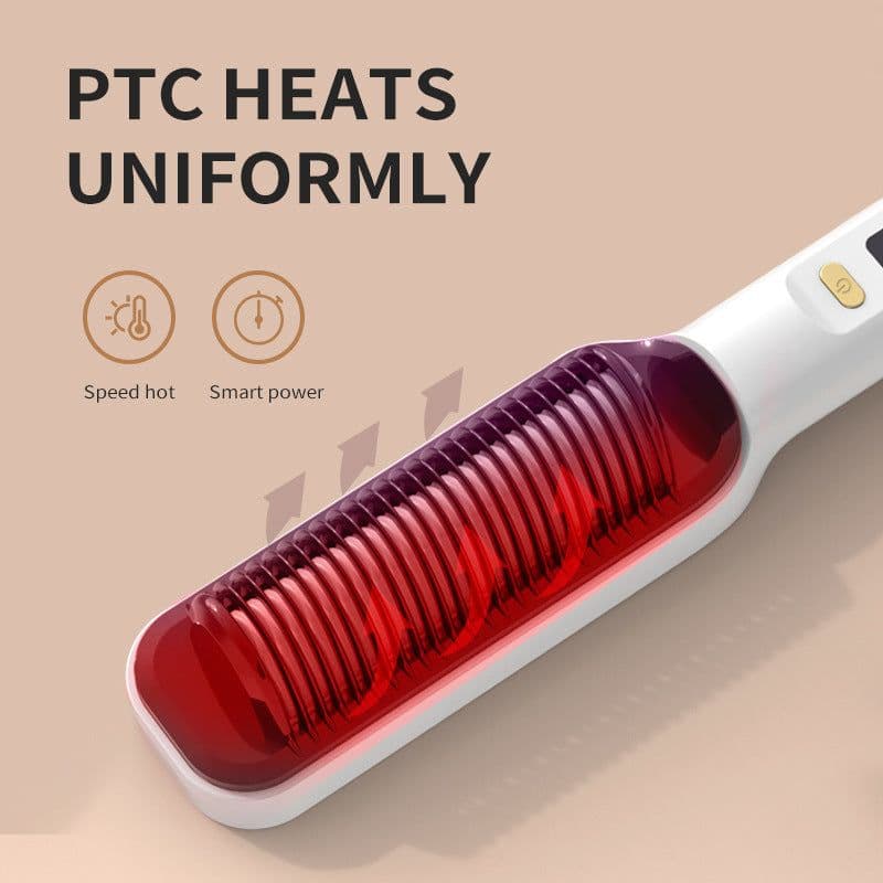 image-Hot Selling LCD Hair Straightener Comb - Ionic