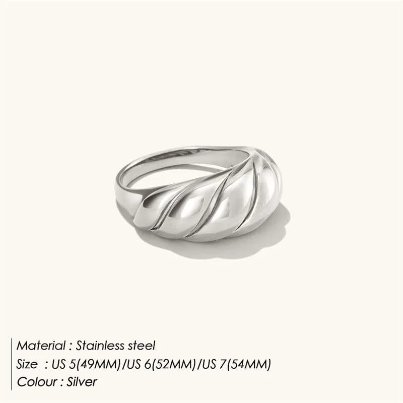 image-emanco cross-border stainless steel ring Europe and the United States gold-plated couple index finger ring niche high-end ring jewelry wholesale