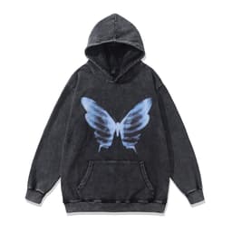 image-Cotton Fleece Hoodie - Kangaroo Pocket Loose Fit XXL