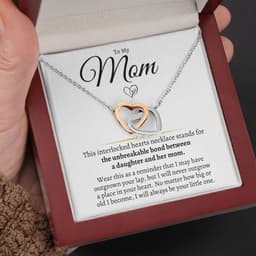 image-Peach Heart Pendant Necklace - Two-Tone Love Heart