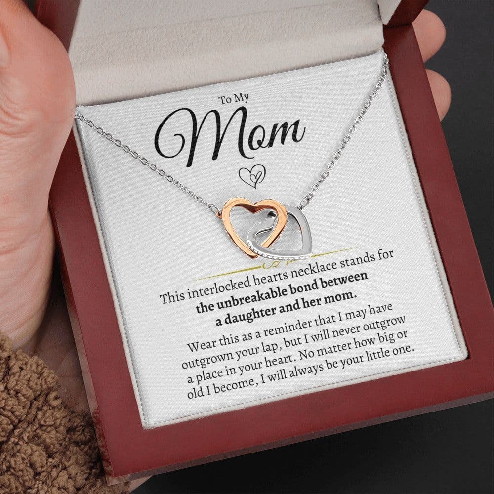 image-Peach Heart Pendant Necklace - Two-Tone Love Heart