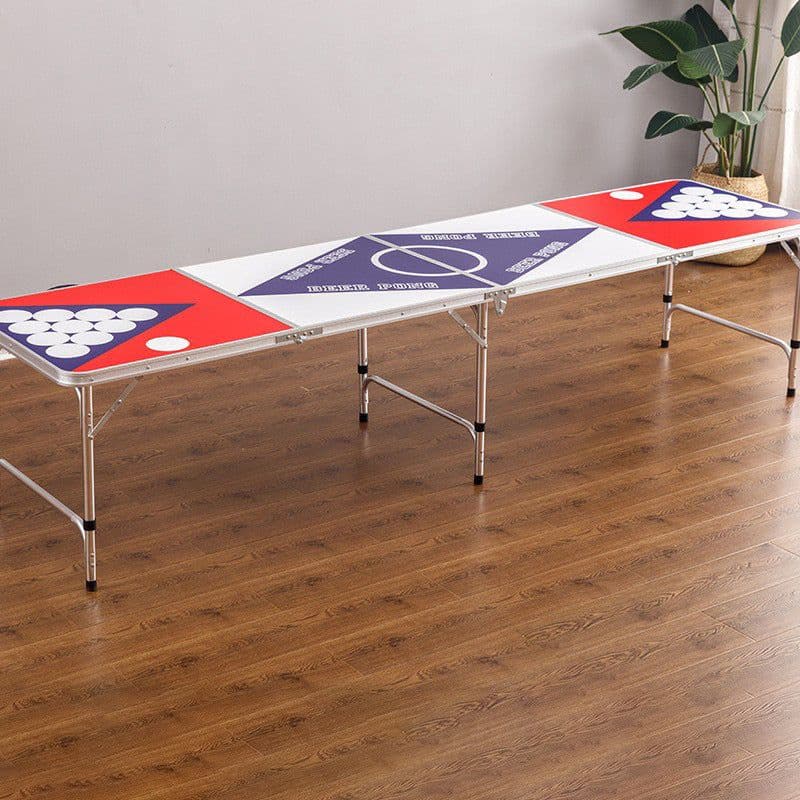 image-Manufacturer Beer table outdoor portable table training aluminum alloy folding table game beer table table mate
